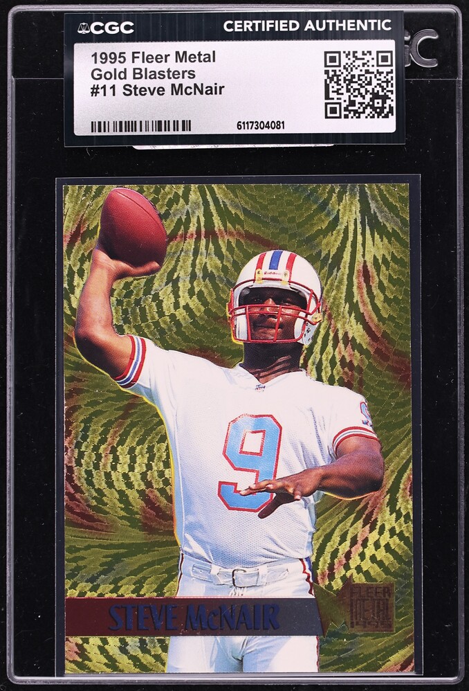 1995 Metal Gold Blasters Steve McNair ROOKIE #11 CGC AUTH