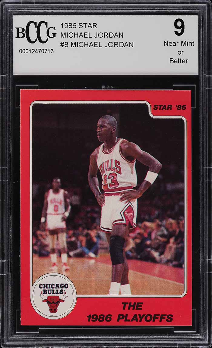 1986 Star MJ Michael Jordan ROOKIE #8 BCCG 9 - Main Image