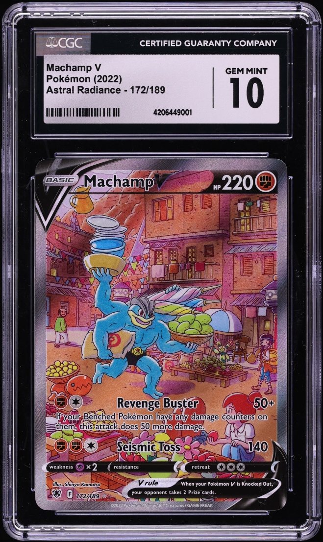2022 Pokemon Sword & Shield Astral Radiance Alt Art Machamp V #172 CGC 9.5 GEM