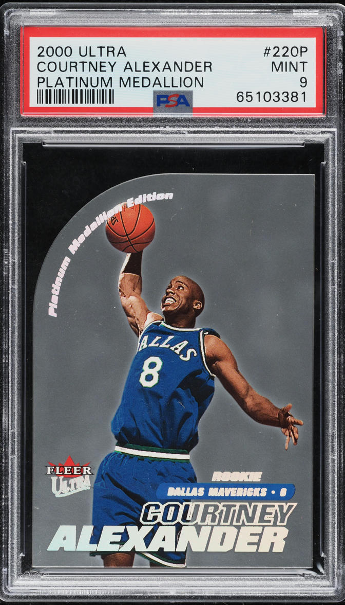 2000 Ultra Platinum Medallion Courtney Alexander ROOKIE 25/25 #220P PSA 9 MINT