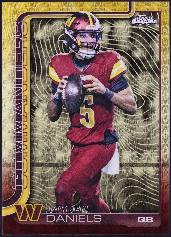 2025 Topps Chrome Etch Variation Superfractor Jayden Daniels 1/1 #295 CGC AUTH