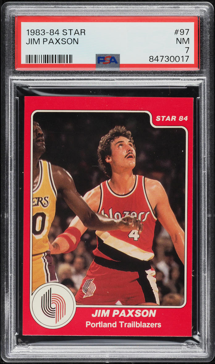 1983-84 Star Basketball Jim Paxson #97 PSA 7 NRMT