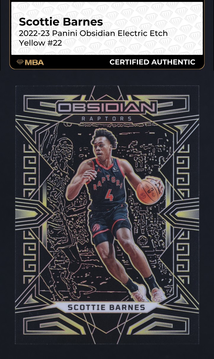 2022 Panini Prizm Choice Blue Yellow & Green Scottie Barnes #25