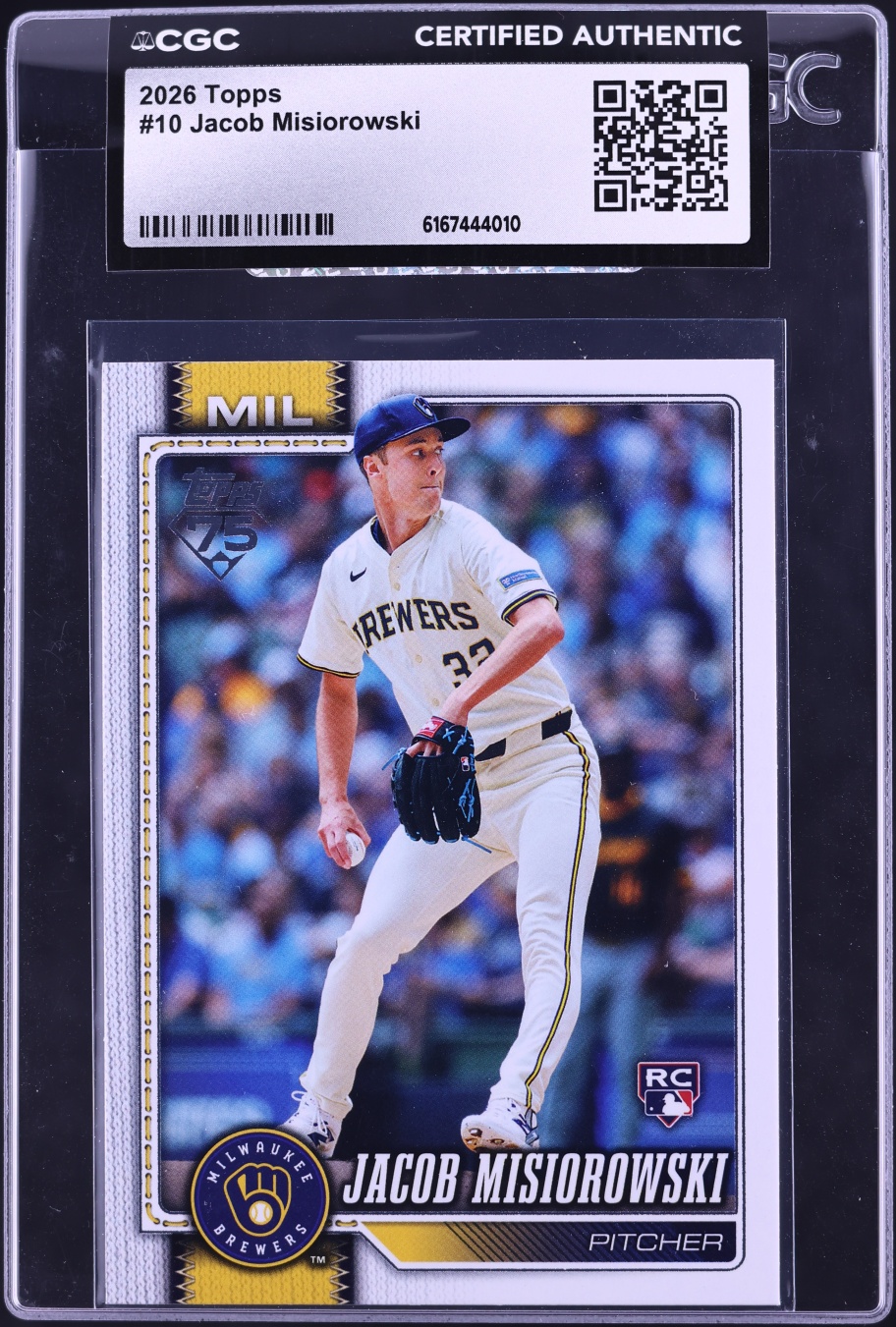2026 Topps Jacob Misiorowski ROOKIE #10 CGC AUTH