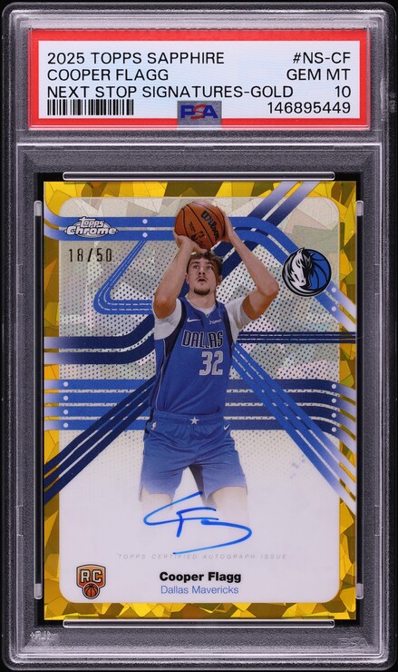 2025 Topps Basketball Cooper Flagg ROOKIE #201 PSA 9 MINT on