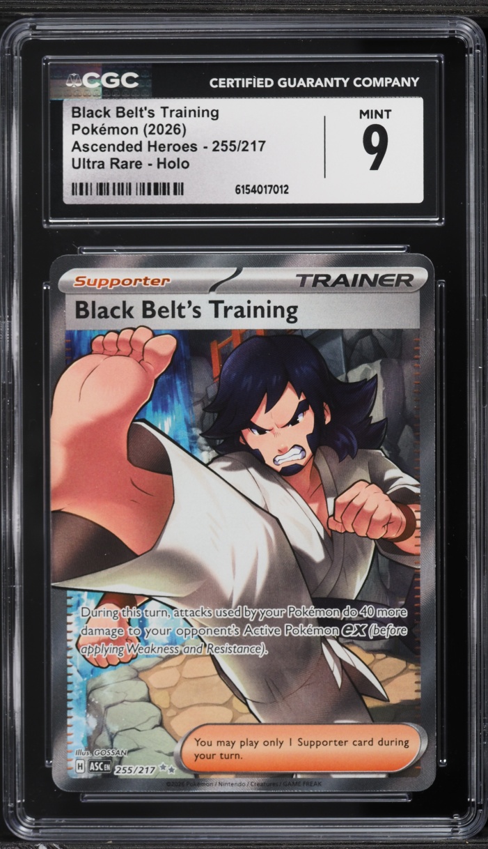 2026 Pokemon Mega Evolution Ascended Heroes Full Art Black Belt's Training #255 CGC 9 MINT