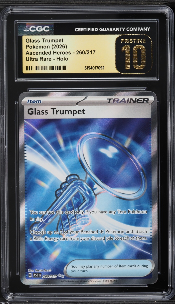 2026 Pokemon Mega Evolution Ascended Heroes Full Art Glass Trumpet #260 CGC 10 PRISTINE
