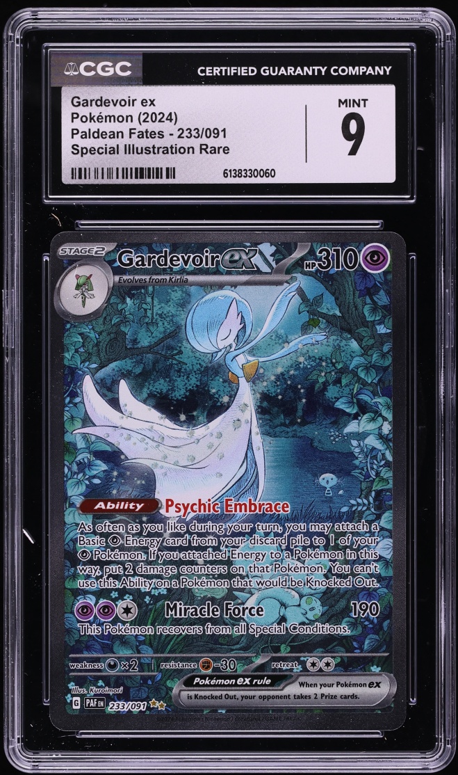 2024 Pokemon Scarlet & Violet Paldean Fates SIR Gardevoir ex #233 CGC 9 MINT
