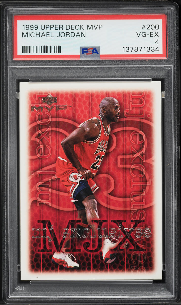 1999 Upper Deck MVP MJ Exclusives Michael Jordan #200 PSA 4 VGEX