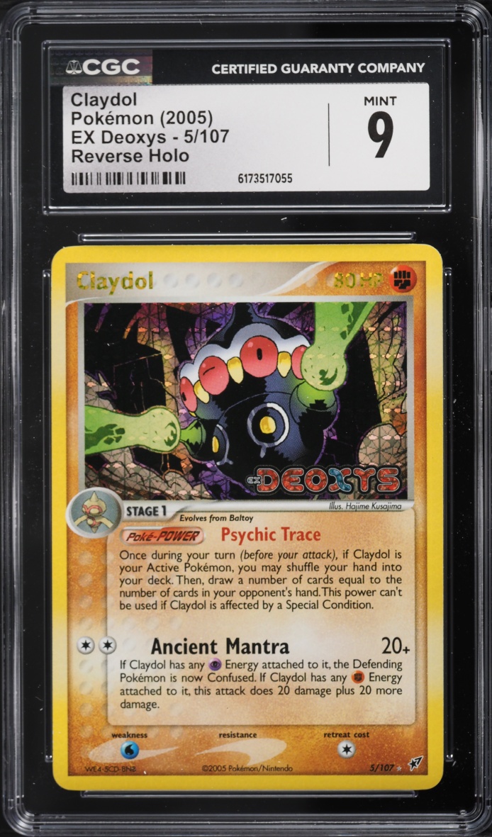 2005 Pokemon EX Deoxys Reverse Holo Claydol #5 CGC 9 MINT