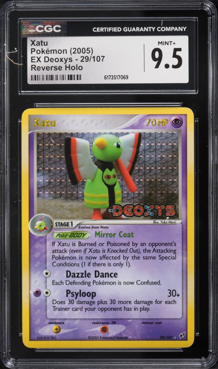 2005 Pokemon EX Deoxys Reverse Holo Xatu #29 CGC 9.5 MINT+