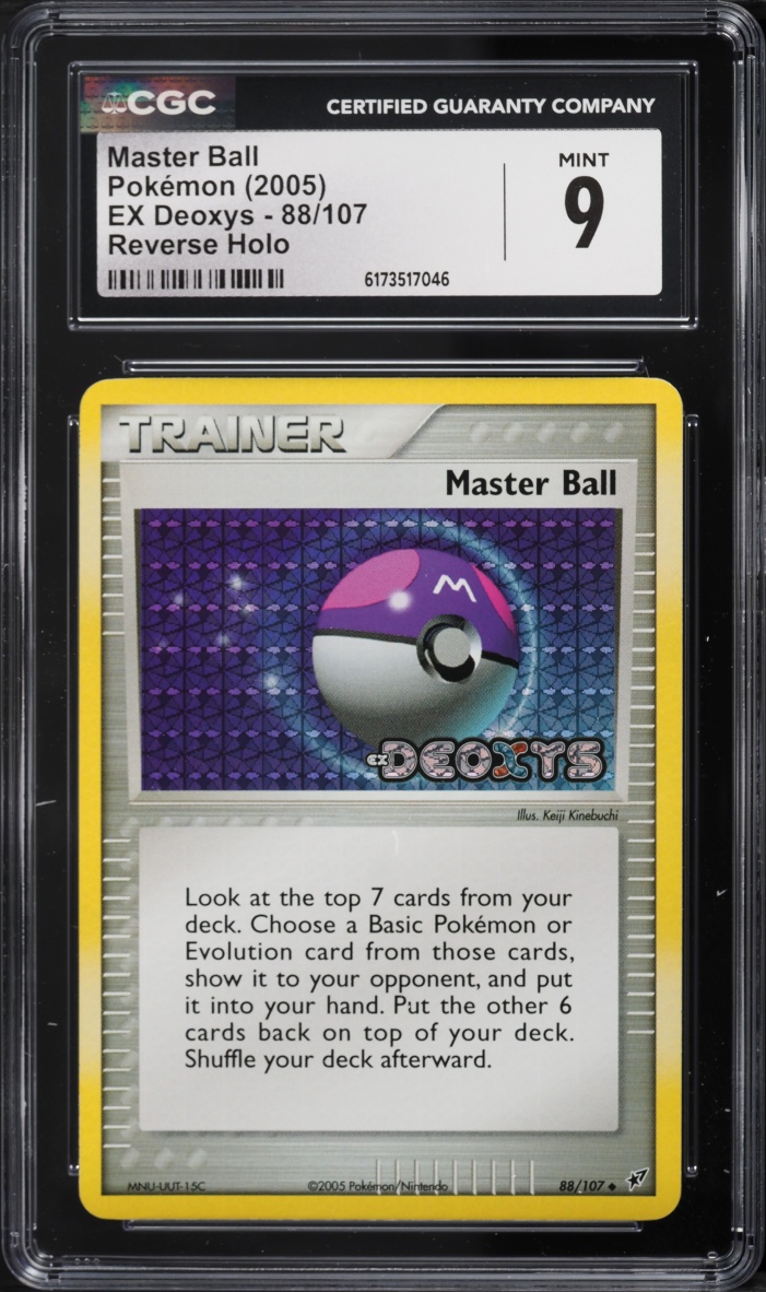 2005 Pokemon EX Deoxys Reverse Holo Master Ball #88 CGC 9 MINT