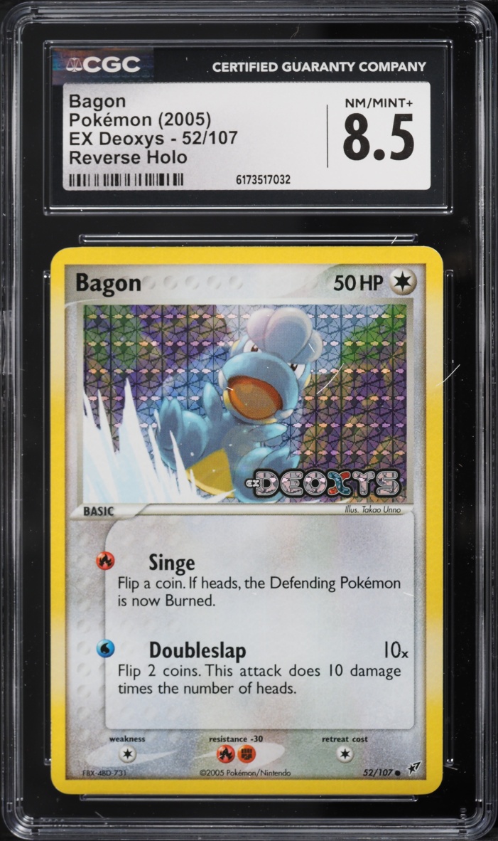 2005 Pokemon EX Deoxys Reverse Holo Bagon #52 CGC 8.5 NM-MT+