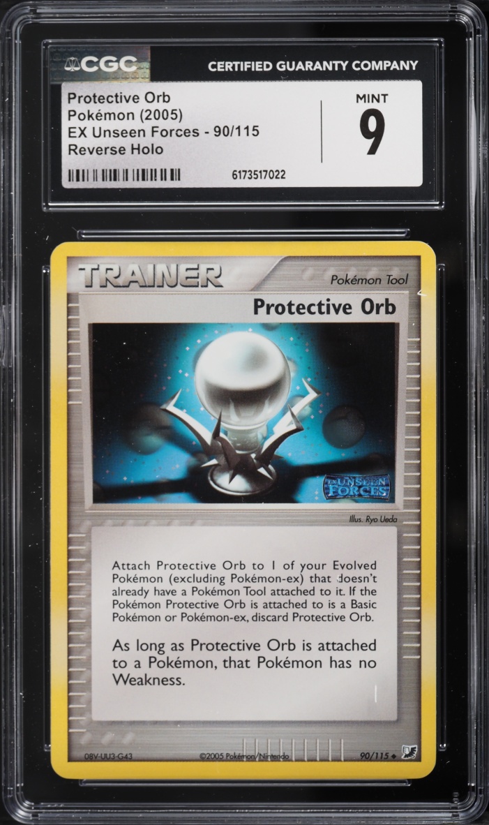 2005 Pokemon EX Unseen Forces Reverse Holo Protective Orb #90 CGC 9 MINT