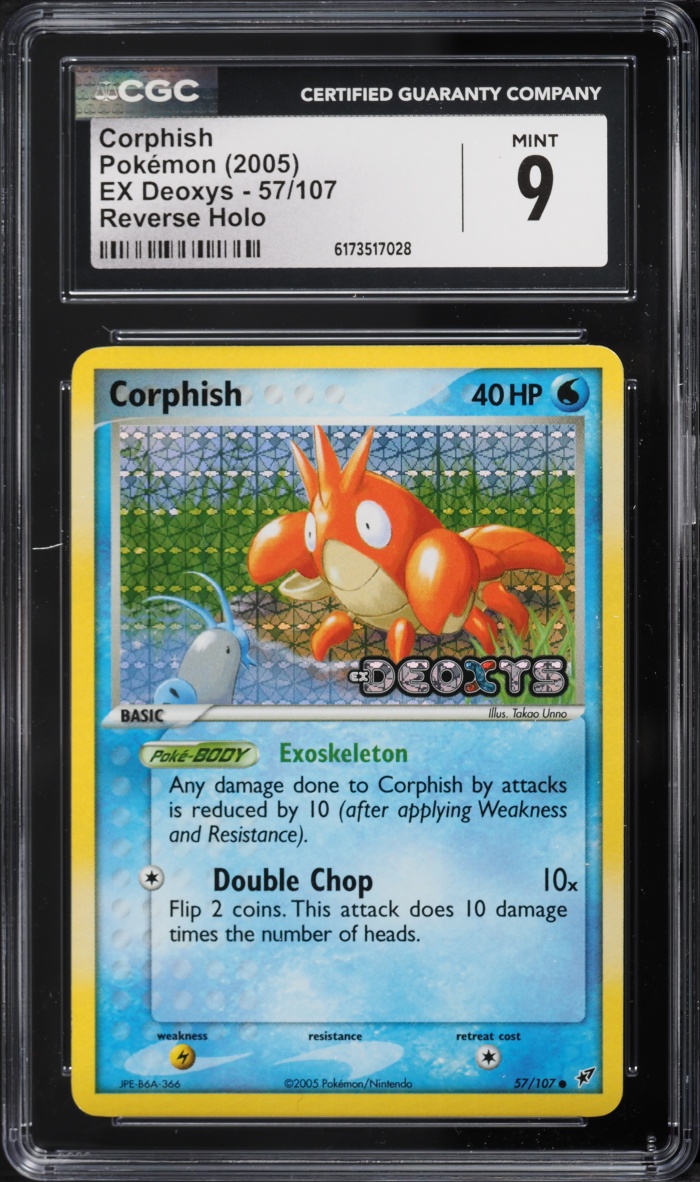 2005 Pokemon EX Deoxys Reverse Holo Corphish #57 CGC 9 MINT