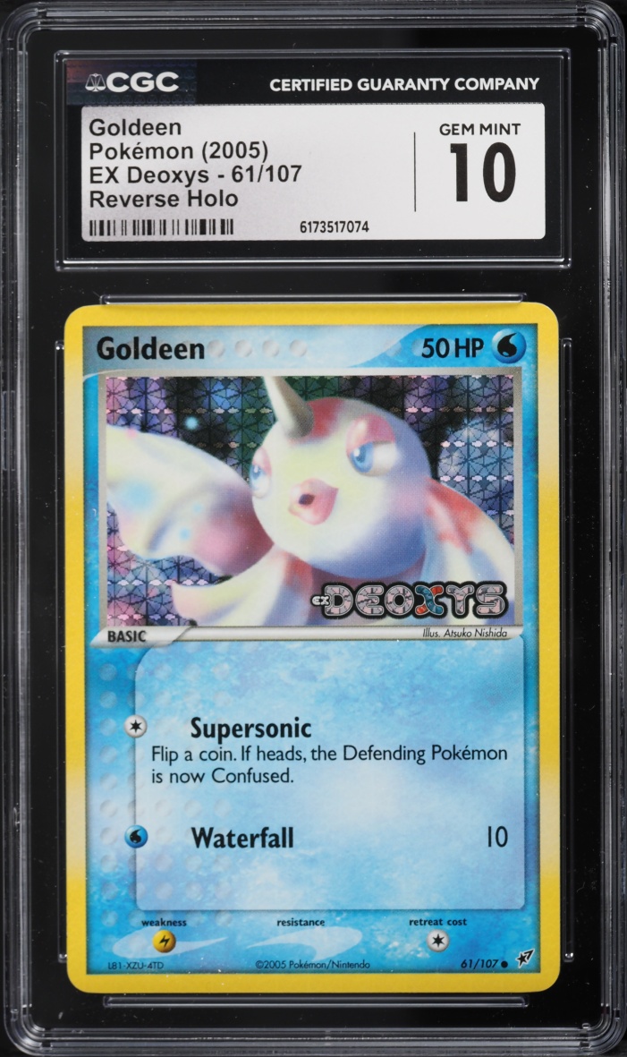 2005 Pokemon EX Deoxys Reverse Holo Goldeen #61 CGC 10 GEM MINT