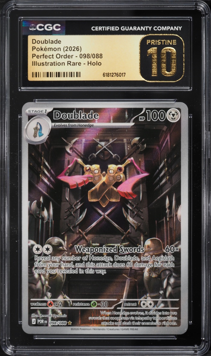 2026 Pokemon Mega Evolution Perfect Order IR Doublade #98 CGC 10 PRISTINE