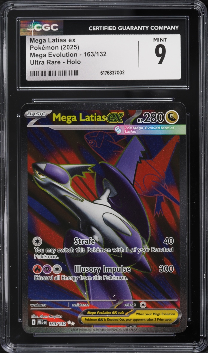 2025 Pokemon Mega Evolution Full Art Mega Latias EX #163 CGC 9 MINT