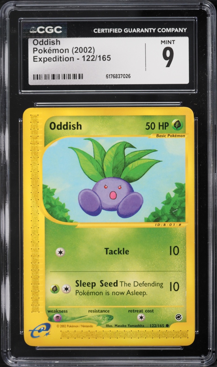 2002 Pokemon Expedition Oddish #122 CGC 9 MINT