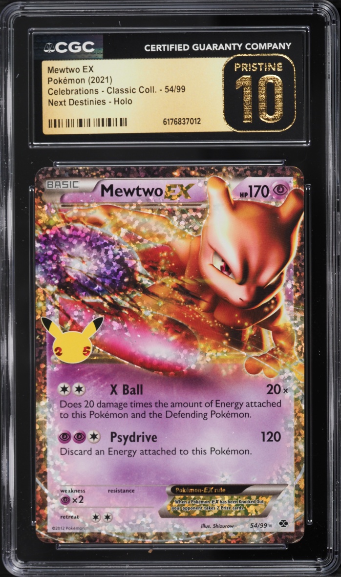 2021 Pokemon Sword & Shield Celebrations Classic Collection Holo Mewtwo EX #54 CGC 10 PRISTINE