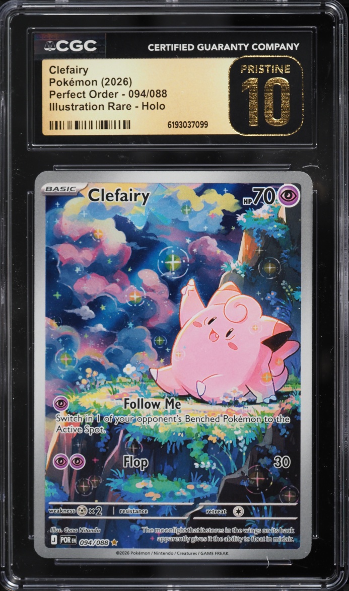 2026 Pokemon Mega Evolution Perfect Order IR Clefairy #94 CGC 10 PRISTINE