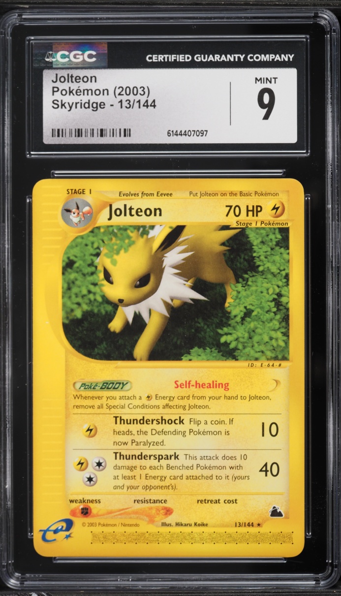 2003 Pokemon Skyridge Jolteon #13 CGC 9 MINT