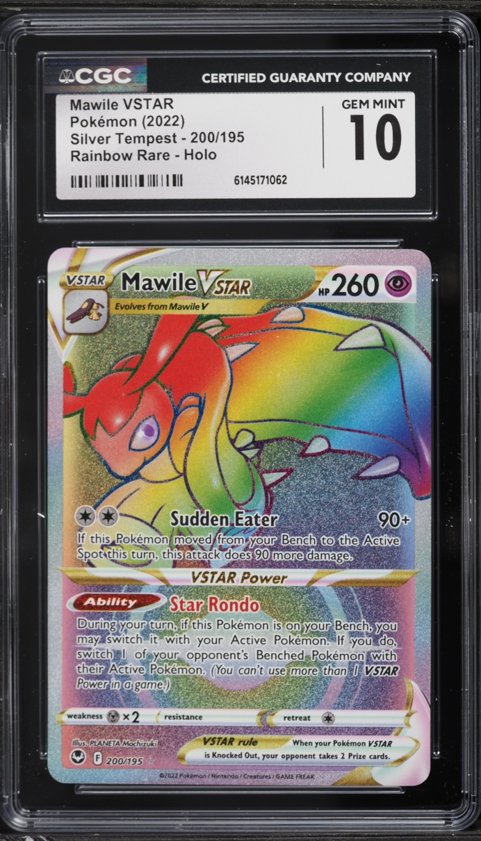 2022 Pokemon Sword & Shield Silver Tempest Rainbow Rare Mawile VSTAR #200 CGC 10 GEM MINT