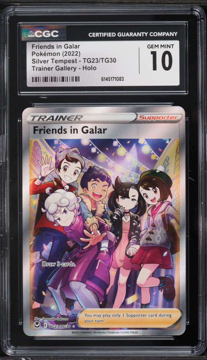 2022 Pokemon Sword & Shield Silver Tempest Full Art Friends In Galar #TG23 CGC 10 GEM MINT