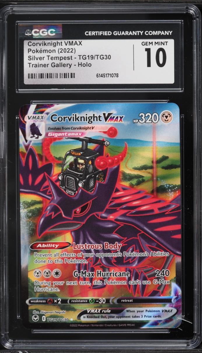 2022 Pokemon Sword & Shield Silver Tempest CHR Corviknight VMAX #TG19 CGC 10 GEM MINT