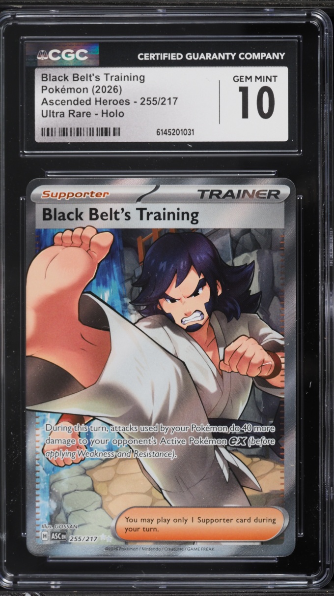2026 Pokemon Mega Evolution Ascended Heroes Full Art Black Belt's Training #255 CGC 10 GEM MINT