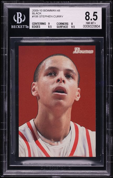 2009 Bowman '48 Black Stephen Curry ROOKIE /48 #106 BGS 8.5 NM-MT+