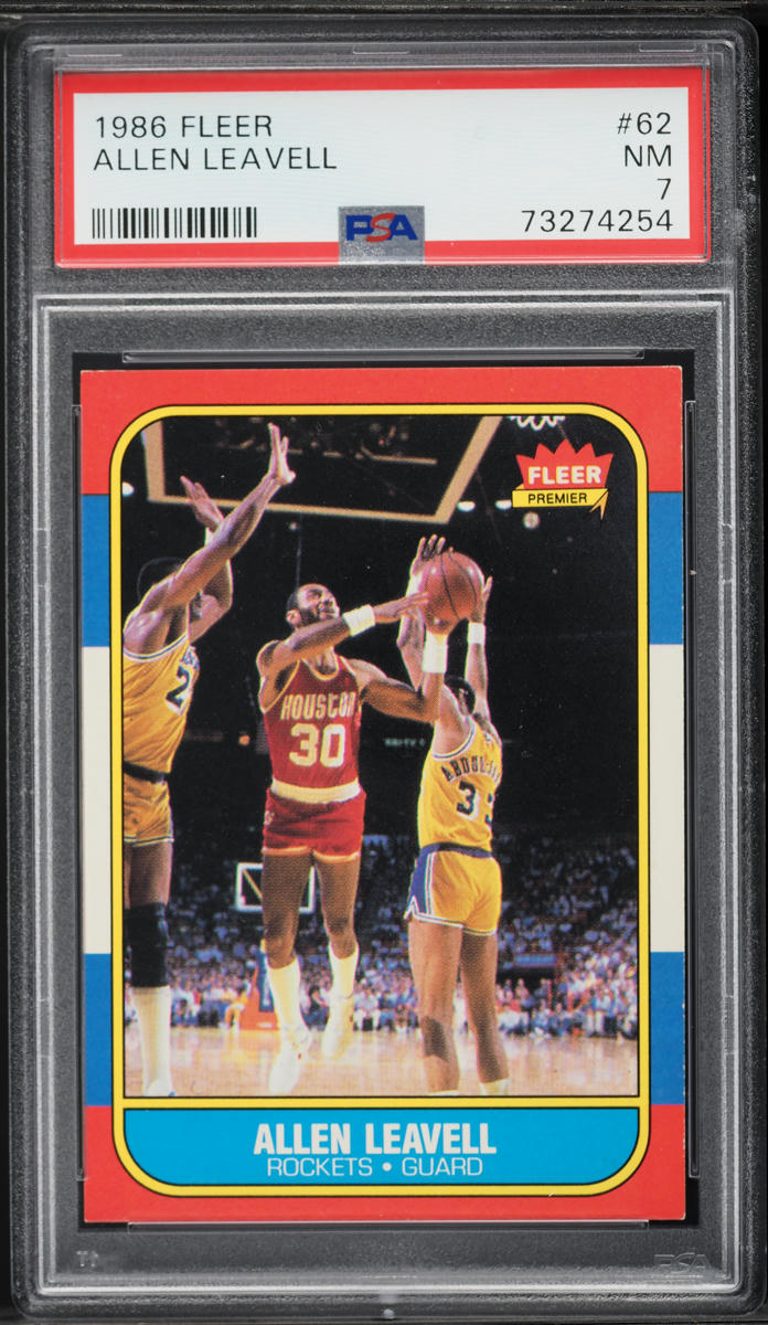 1986 Fleer Basketball Allen Leavell #62 PSA 7 NRMT