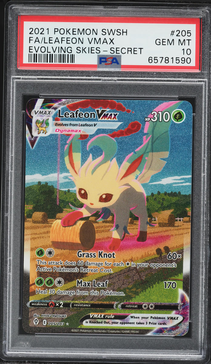 2021 Pokemon Sword & Shield Evolving Skies Alt Art Leafeon VMAX