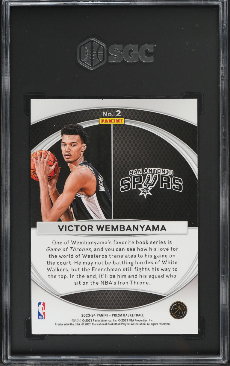 2023 Panini Prizm Global Reach Victor Wembanyama ROOKIE #2 SGC 8.5 NM-MT+