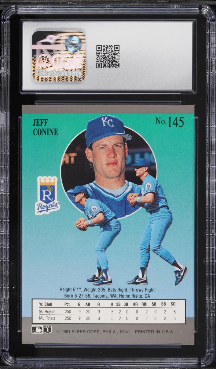 1991 Ultra Jeff Conine ROOKIE #145 CGC 8 NM-MT on Fanatics Collect