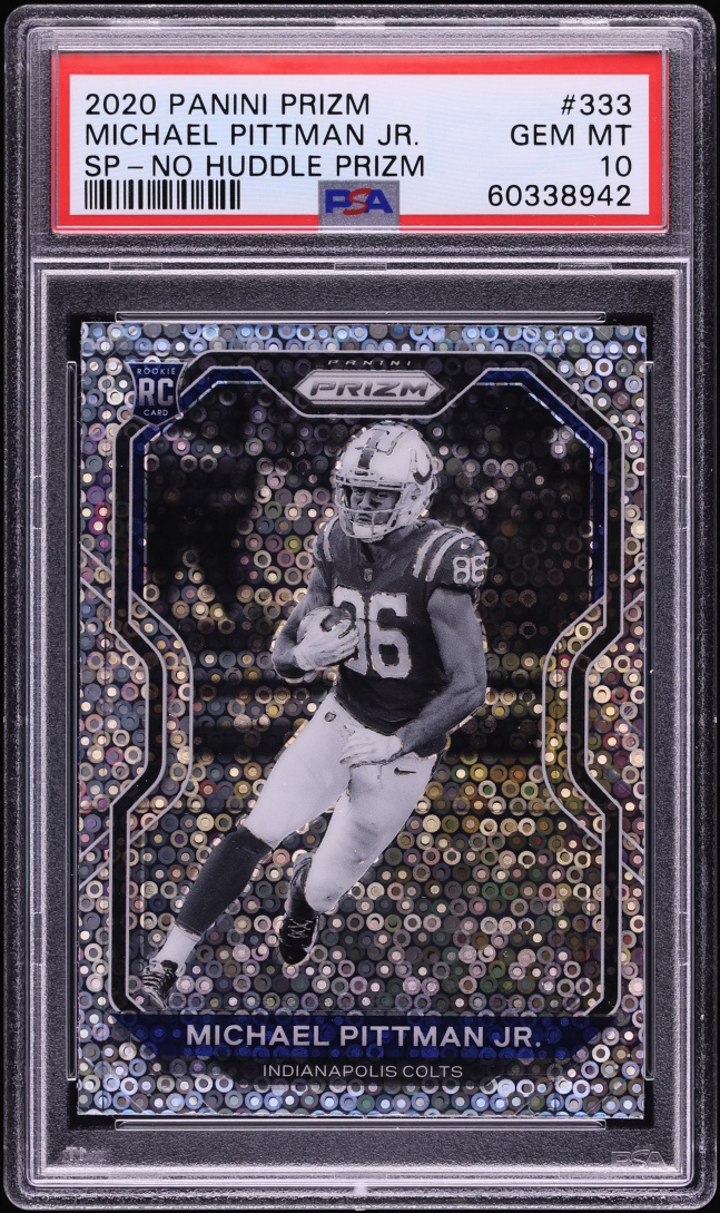 2020 Panini Prizm Variation No Huddle Michael Pittman Jr. ROOKIE #333 PSA 10 GEM MINT