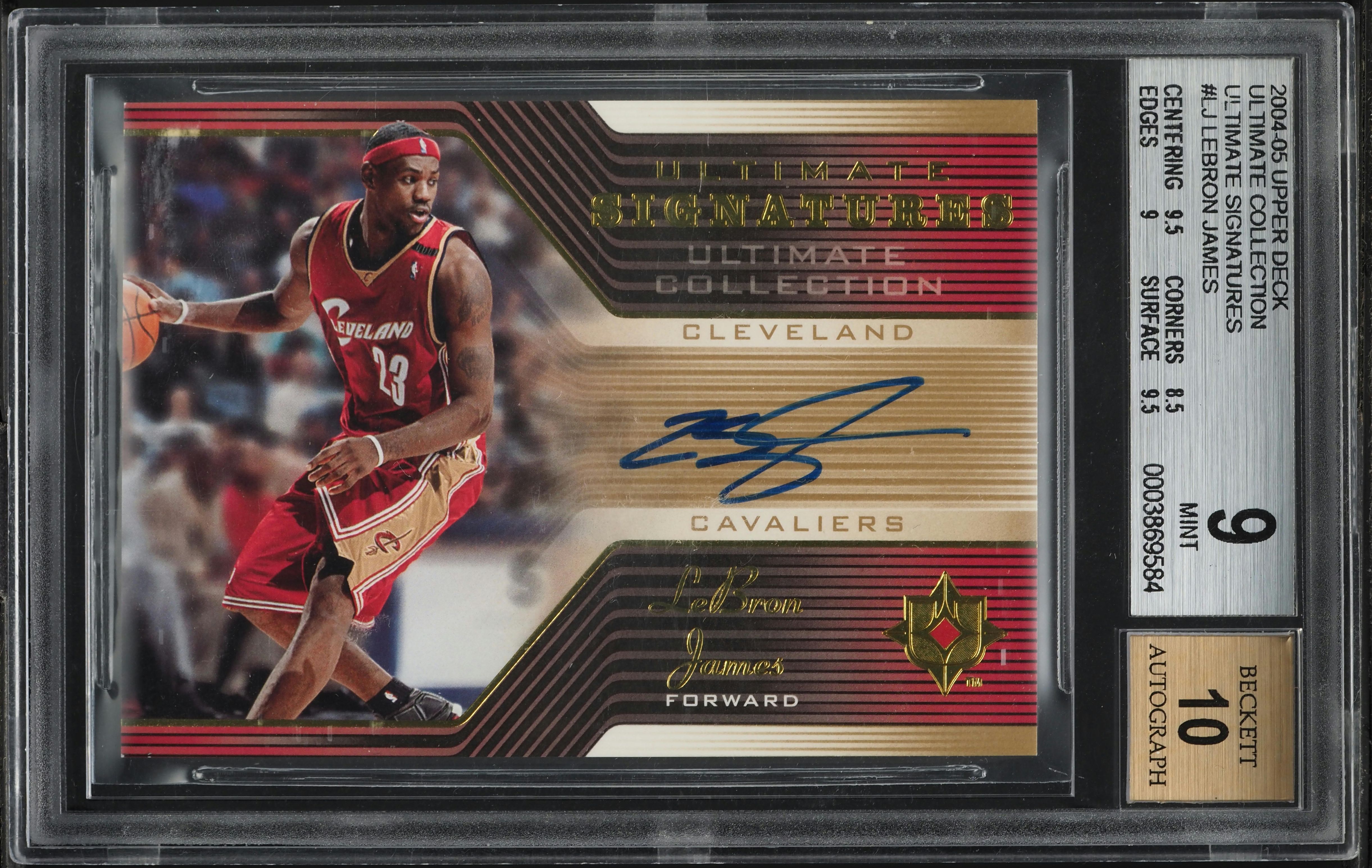 2004 Ultimate Collection LeBron James AUTO #US-LJ BGS 9 MINT