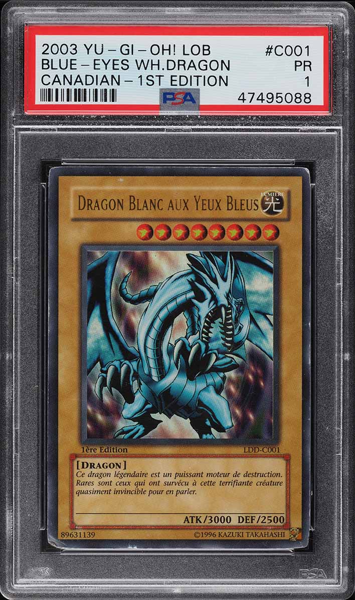 2003遊戯王青眼の白龍ブースターパック缶 BPT009 PSA10 ポップ53 2003