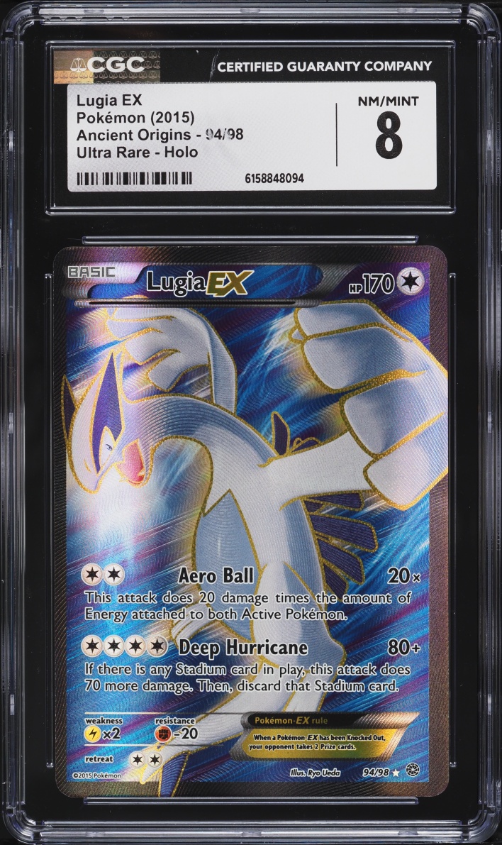 2015 Pokemon XY Ancient Origins Full Art Lugia EX #94 CGC 8 NM-MT
