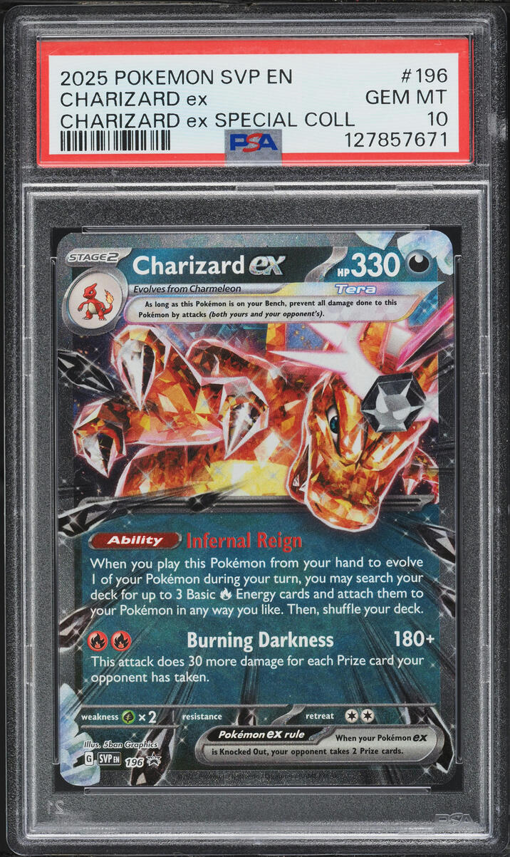 2025 Pokemon Scarlet & Violet Promo Special Collection Charizard ex #196 PSA 10 GEM MINT