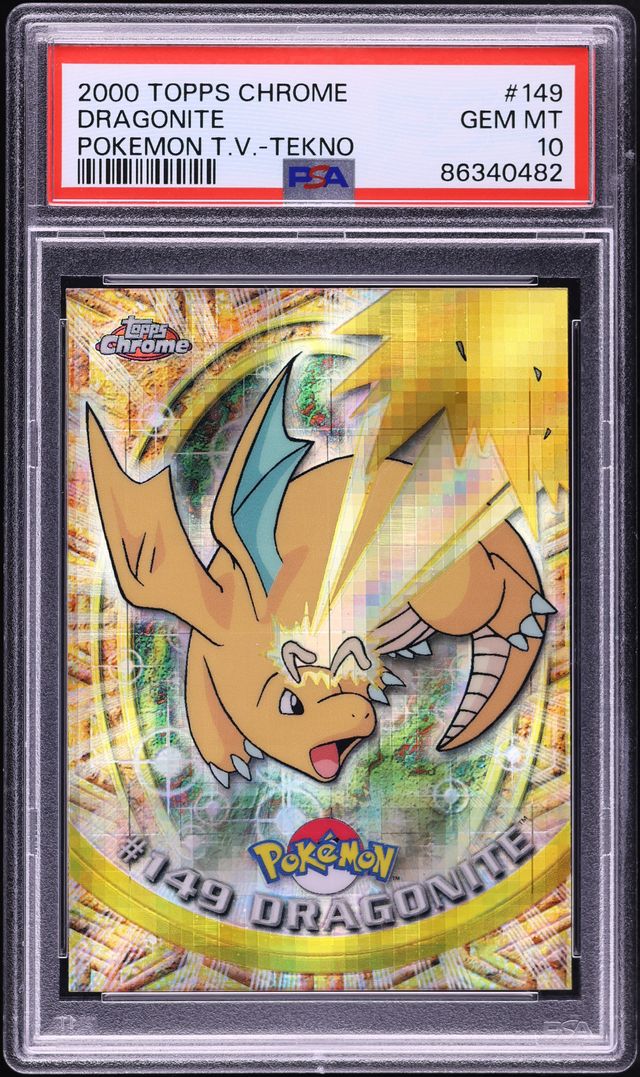 2000 Topps Chrome Pokemon Series 3 Tekno Dragonite #149 PSA 10 GEM MINT
