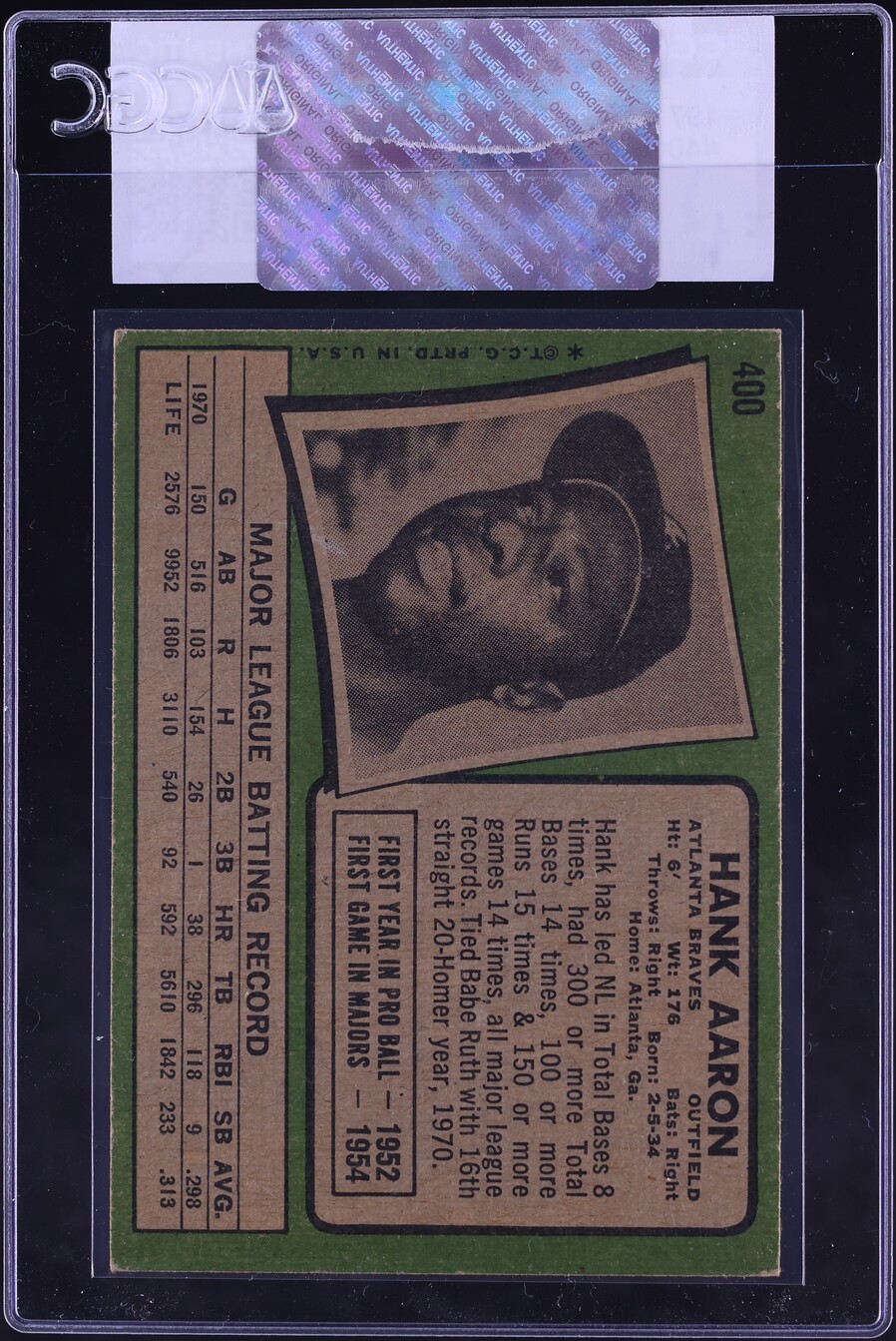 1971 Topps Hank Aaron #400 CGC AUTH