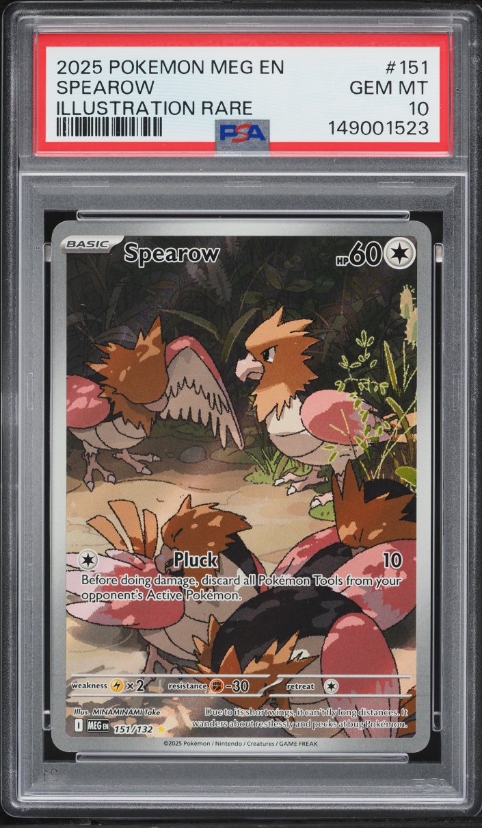 2025 Pokemon Mega Evolution IR Spearow #151 PSA 10 GEM MINT