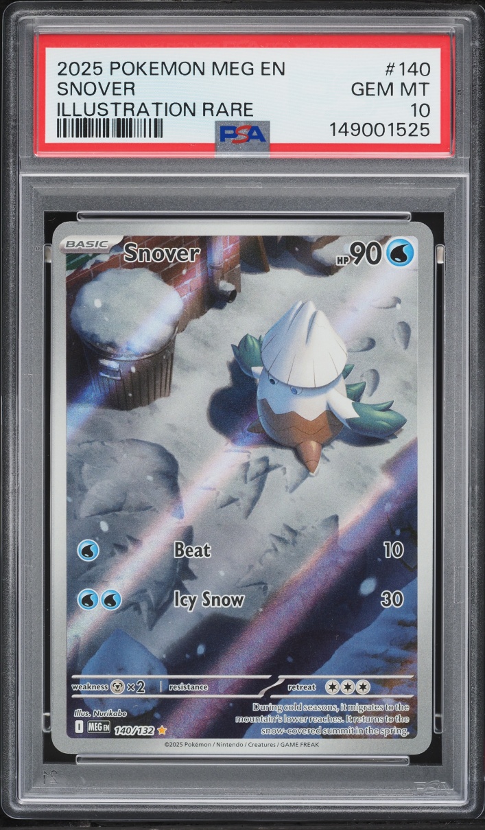 2025 Pokemon Mega Evolution IR Snover #140 PSA 10 GEM MINT