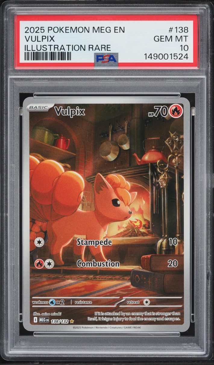 2025 Pokemon Mega Evolution IR Vulpix #138 PSA 10 GEM MINT