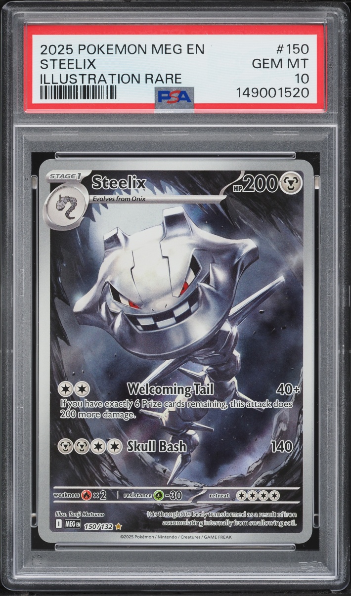 2025 Pokemon Mega Evolution IR Steelix #150 PSA 10 GEM MINT