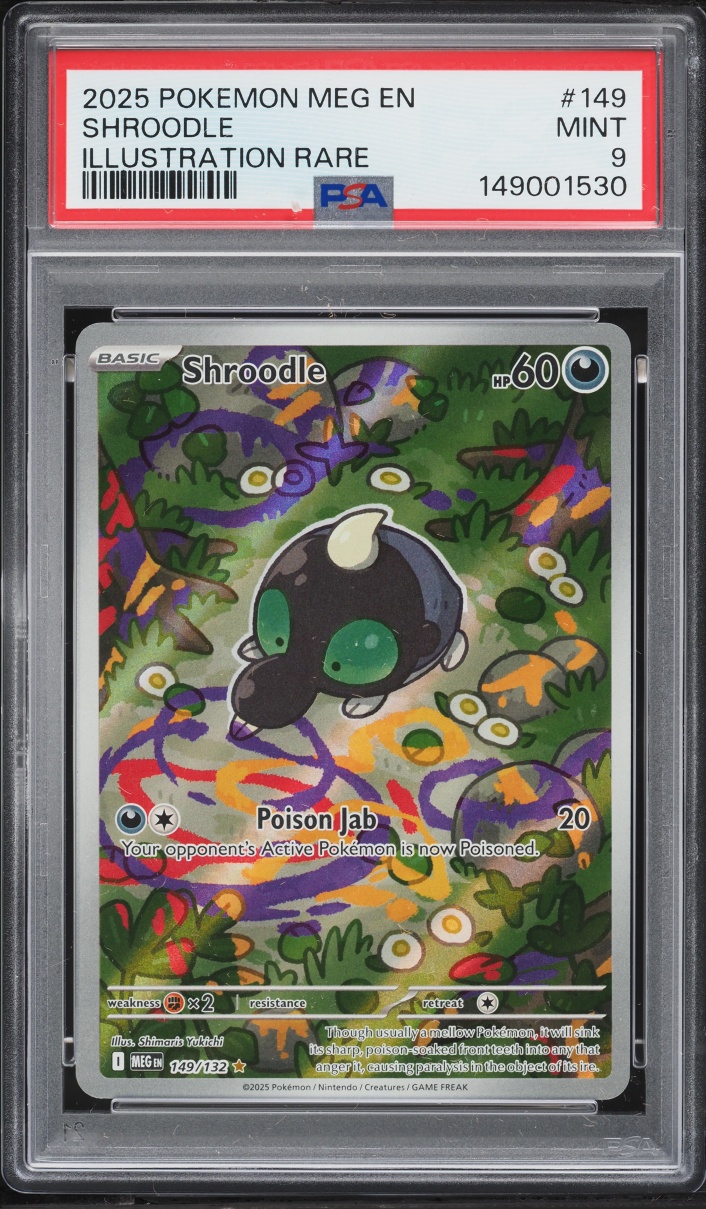 2025 Pokemon Mega Evolution IR Shroodle #149 PSA 9 MINT