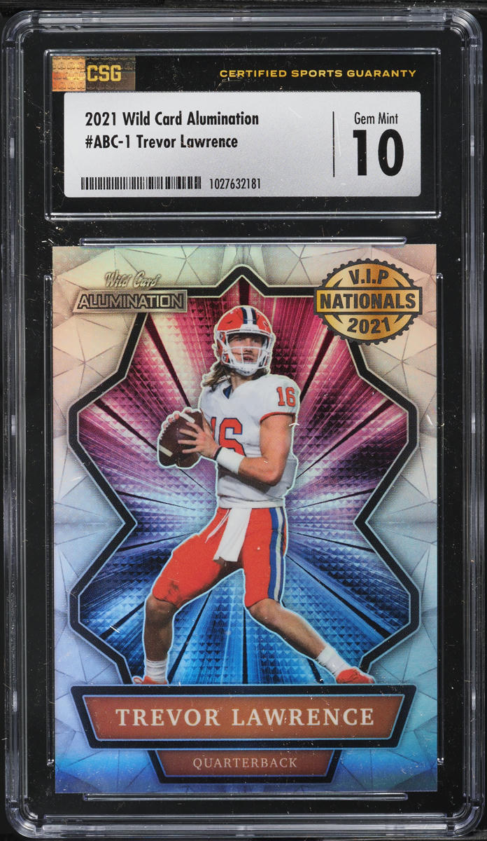 2021 Wild Card Alumination Trevor Lawrence ROOKIE #ABC-1 CSG 10 GEM MINT