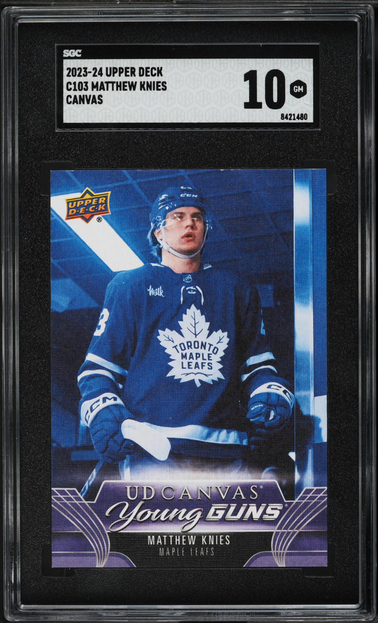 2023 Upper Deck Canvas Young Guns Matthew Knies ROOKIE #C103 SGC 10 GEM MINT
