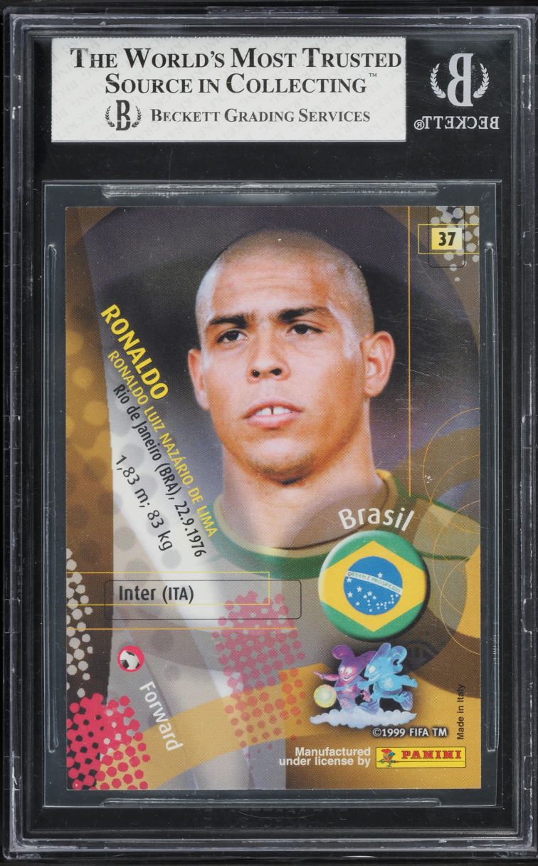2002 Panini World Cup Korea Japan Ronaldo #37 BGS 5 EX